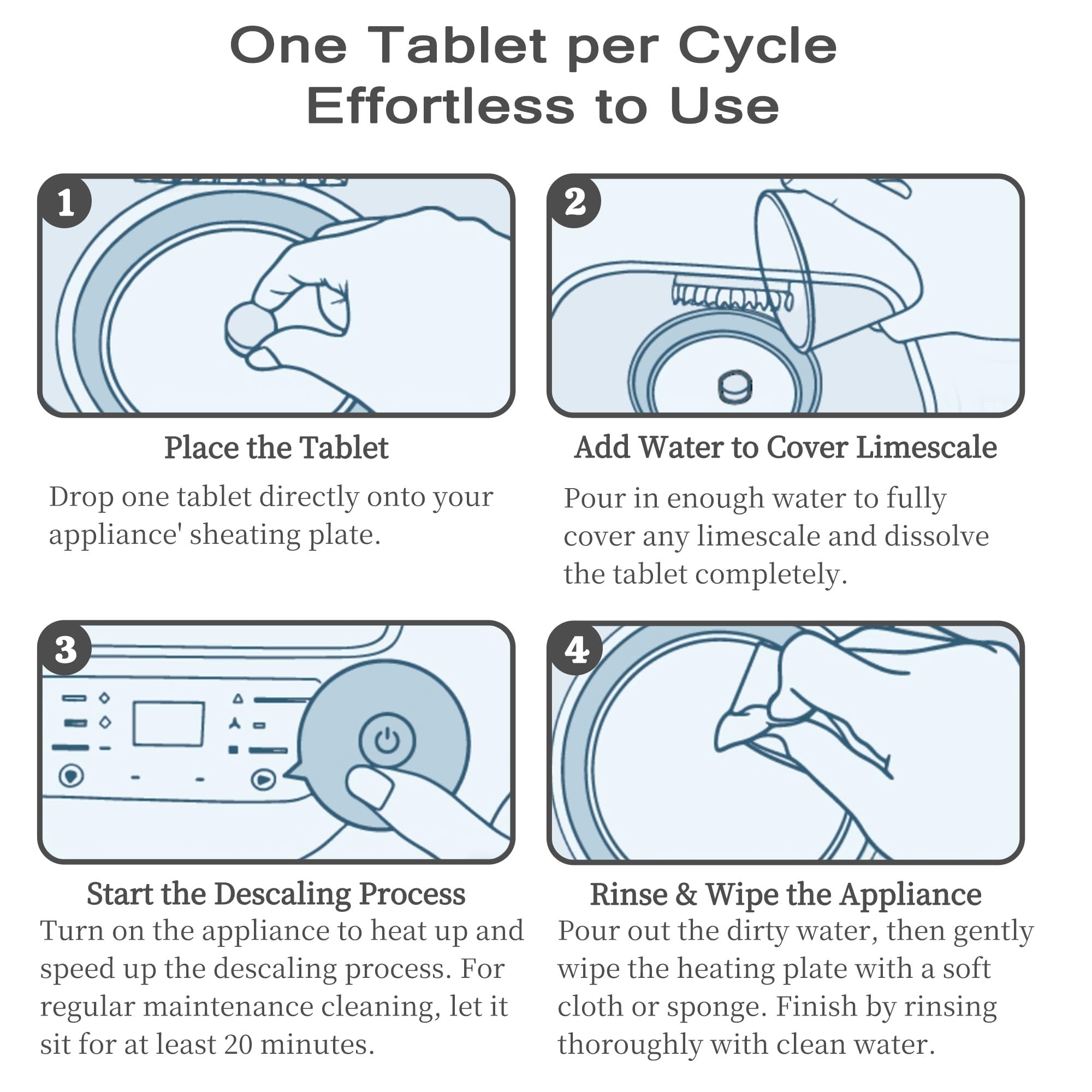 XCivi descaling tablets for breast pump accessories reduce residue and support hygiene