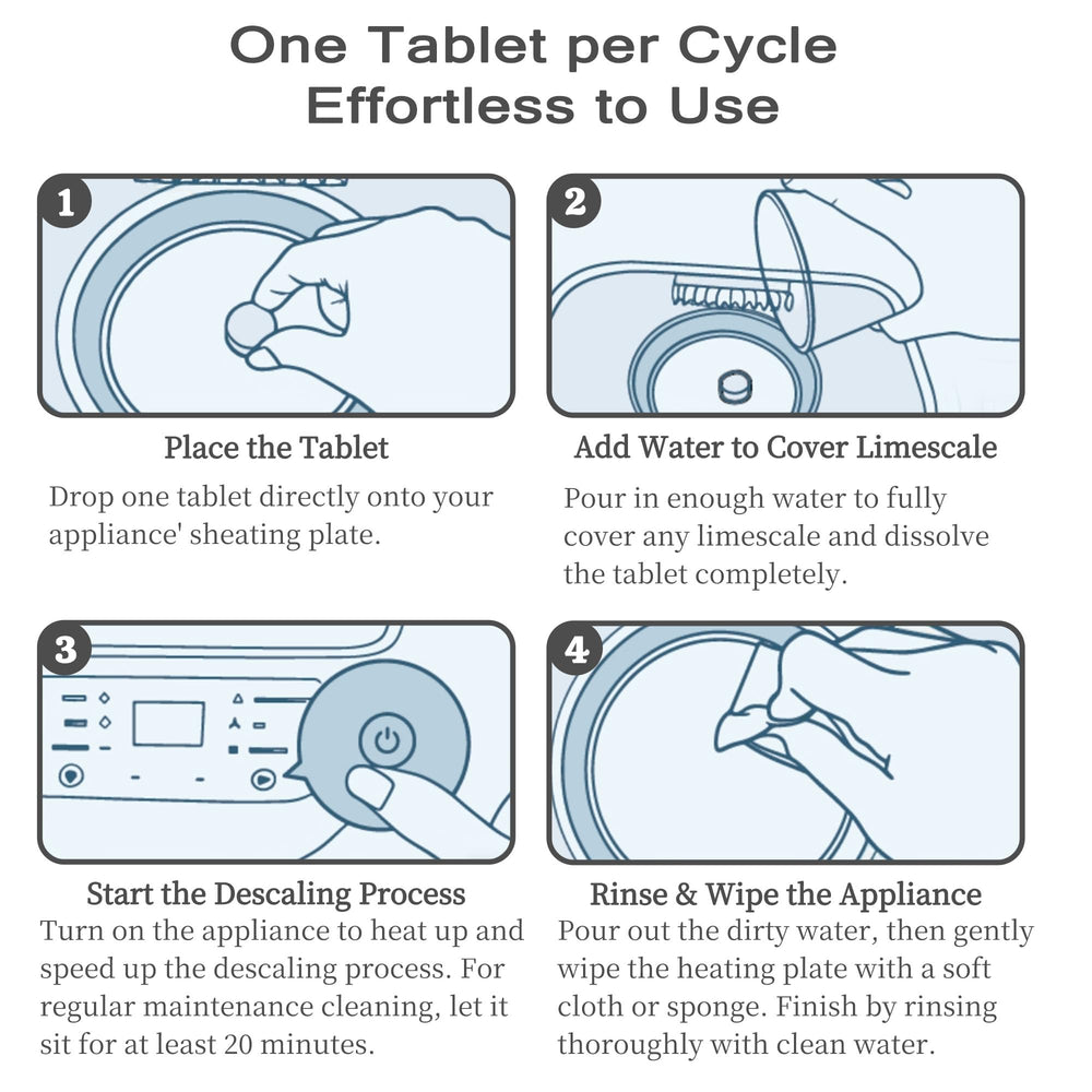 XCivi descaling tablets for breast pump accessories reduce residue and support hygiene