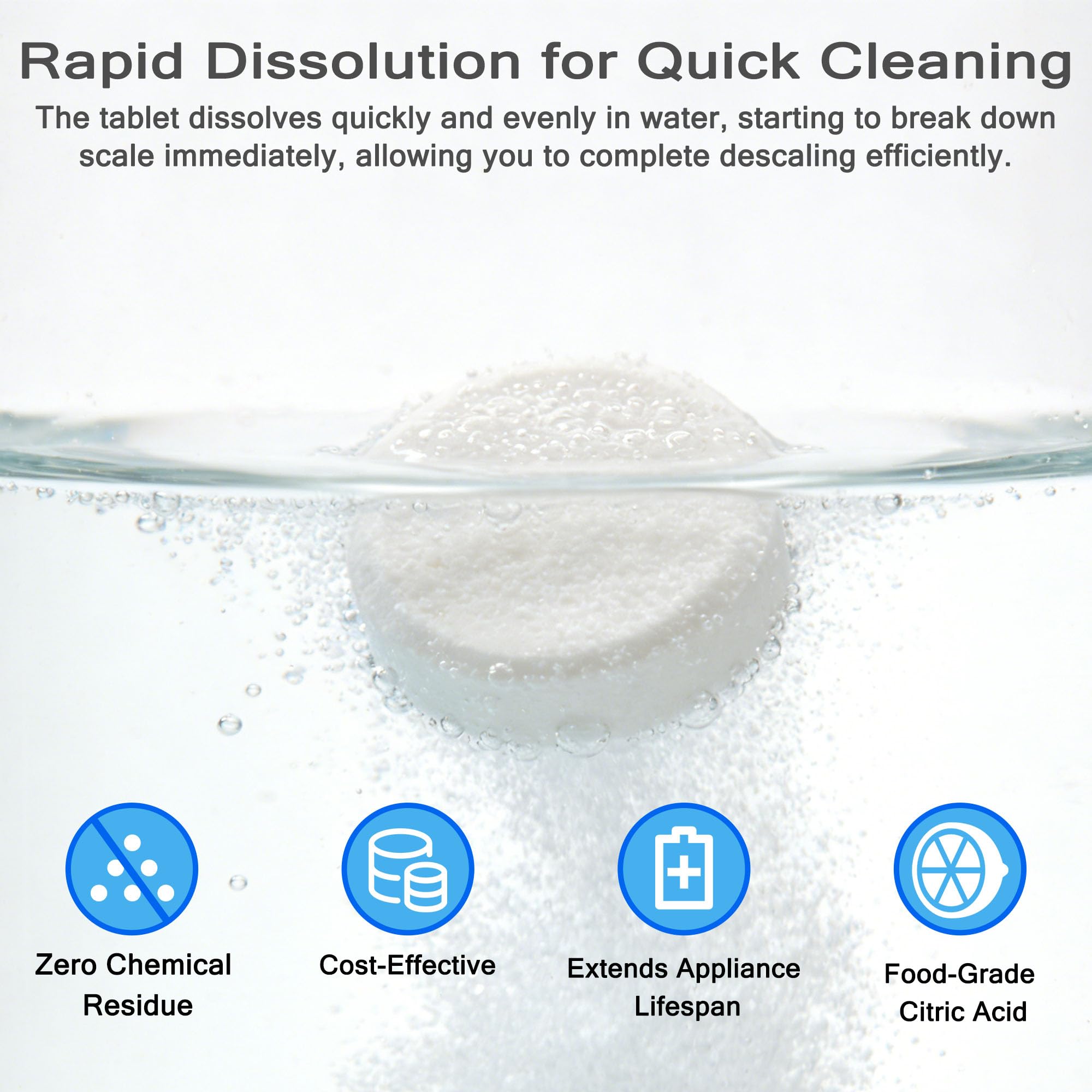 XCivi descaling tablets with electric sterilizers prevent scale buildup and maintain performance