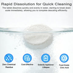 XCivi descaling tablets with electric sterilizers prevent scale buildup and maintain performance