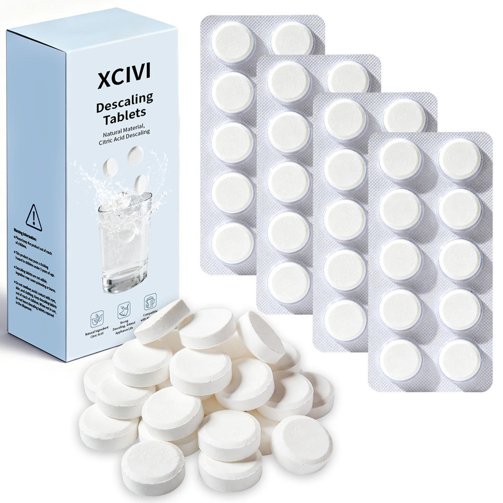 XCivi descaling tablets in a water reservoir remove mineral buildup for clean baby gear