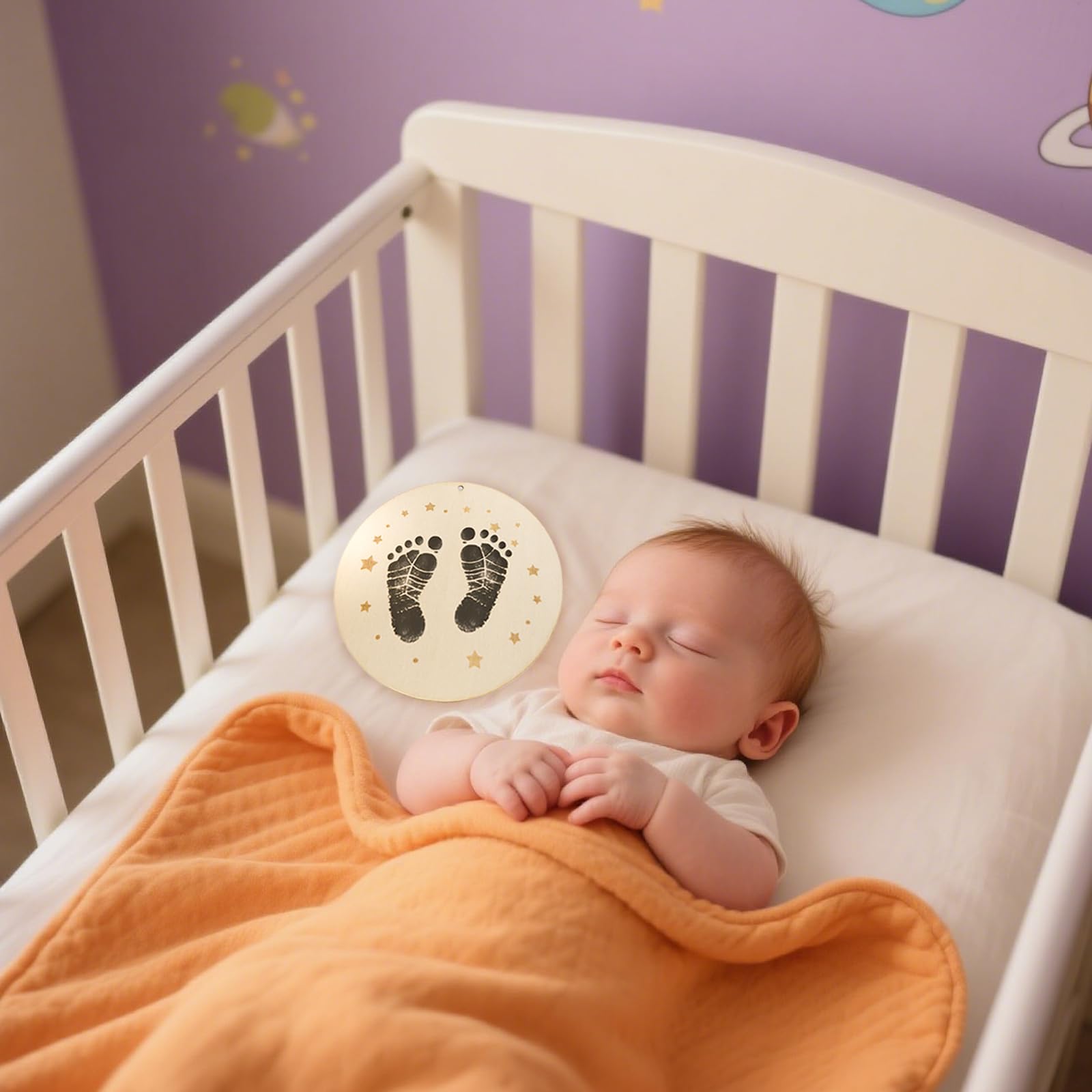 XCMVCN Blue round sign adds warm charm to baby’s room photoshoot props.