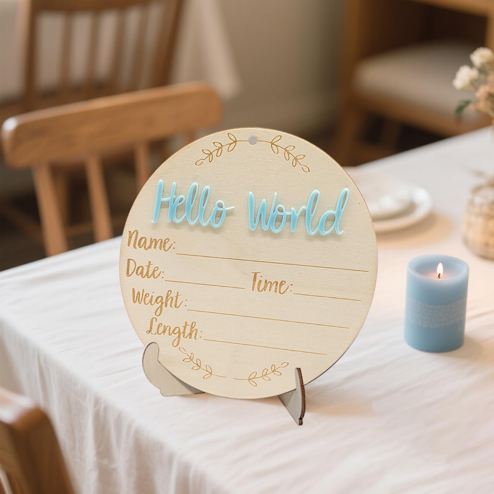 XCMVCN Birth stats on sign personalize a keepsake for memories.