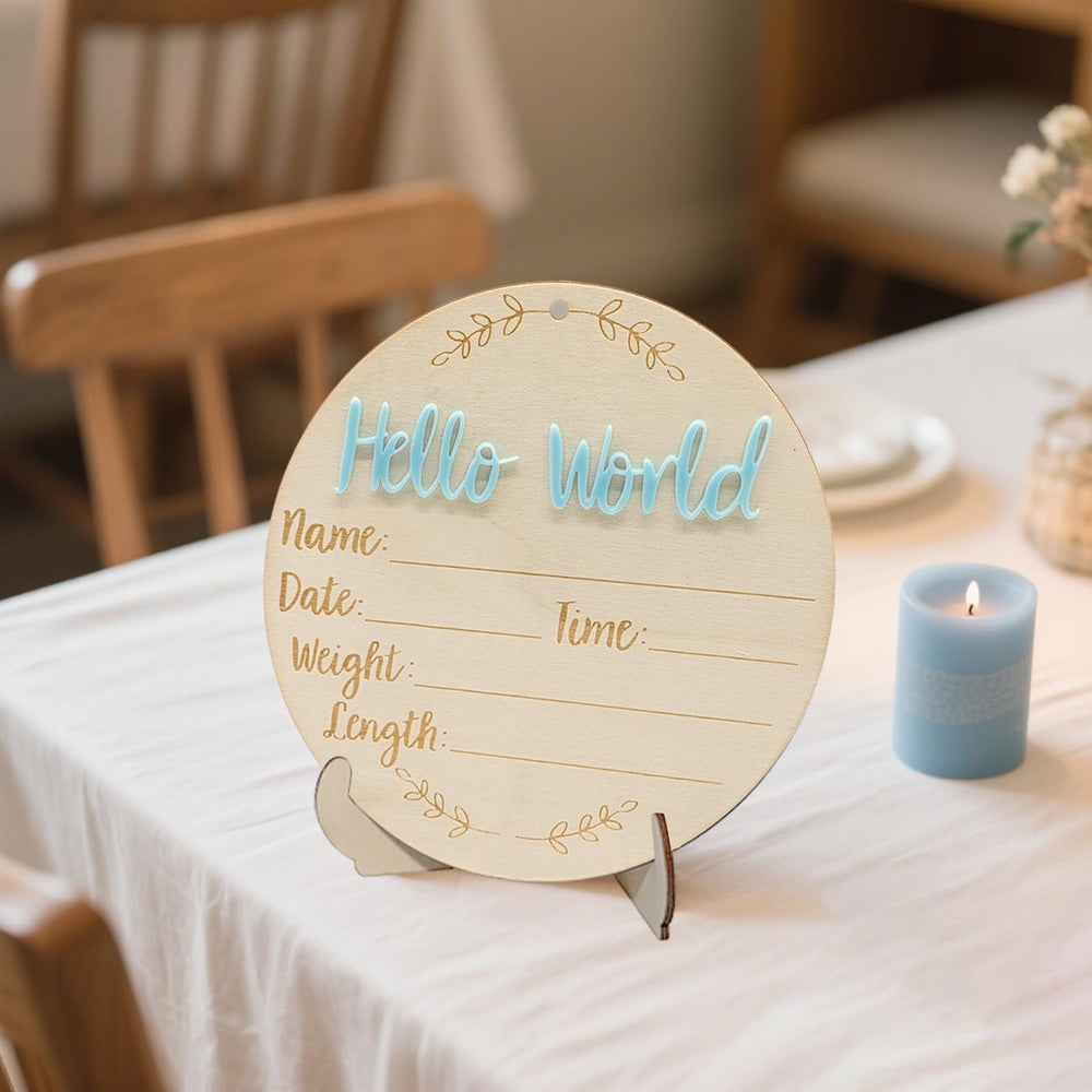 XCMVCN Birth stats on sign personalize a keepsake for memories.