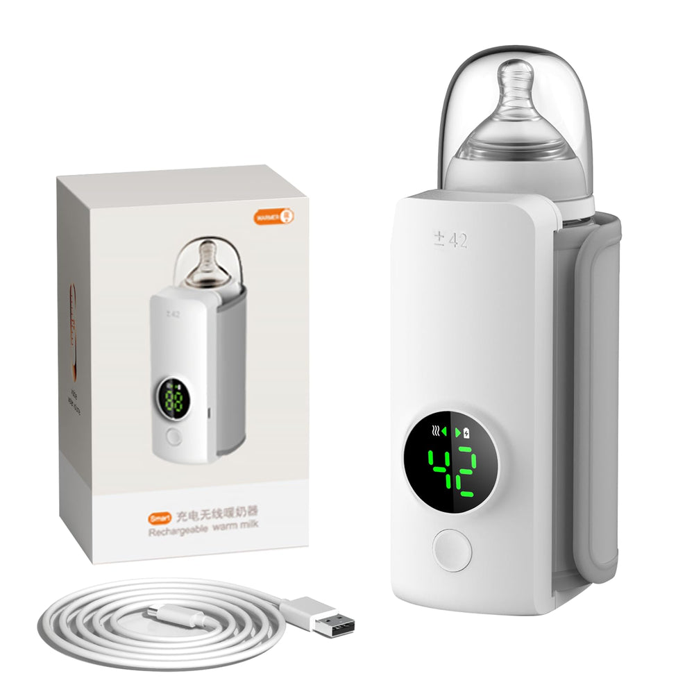 Xeamun portable bottle warmer on a carry bag, travel-friendly warmth for on-the-go feeding.