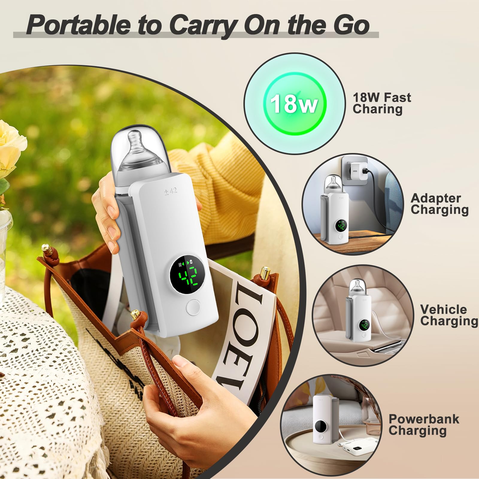 Xeamun waterless bottle warmer heats safely without water for quick feeds.
