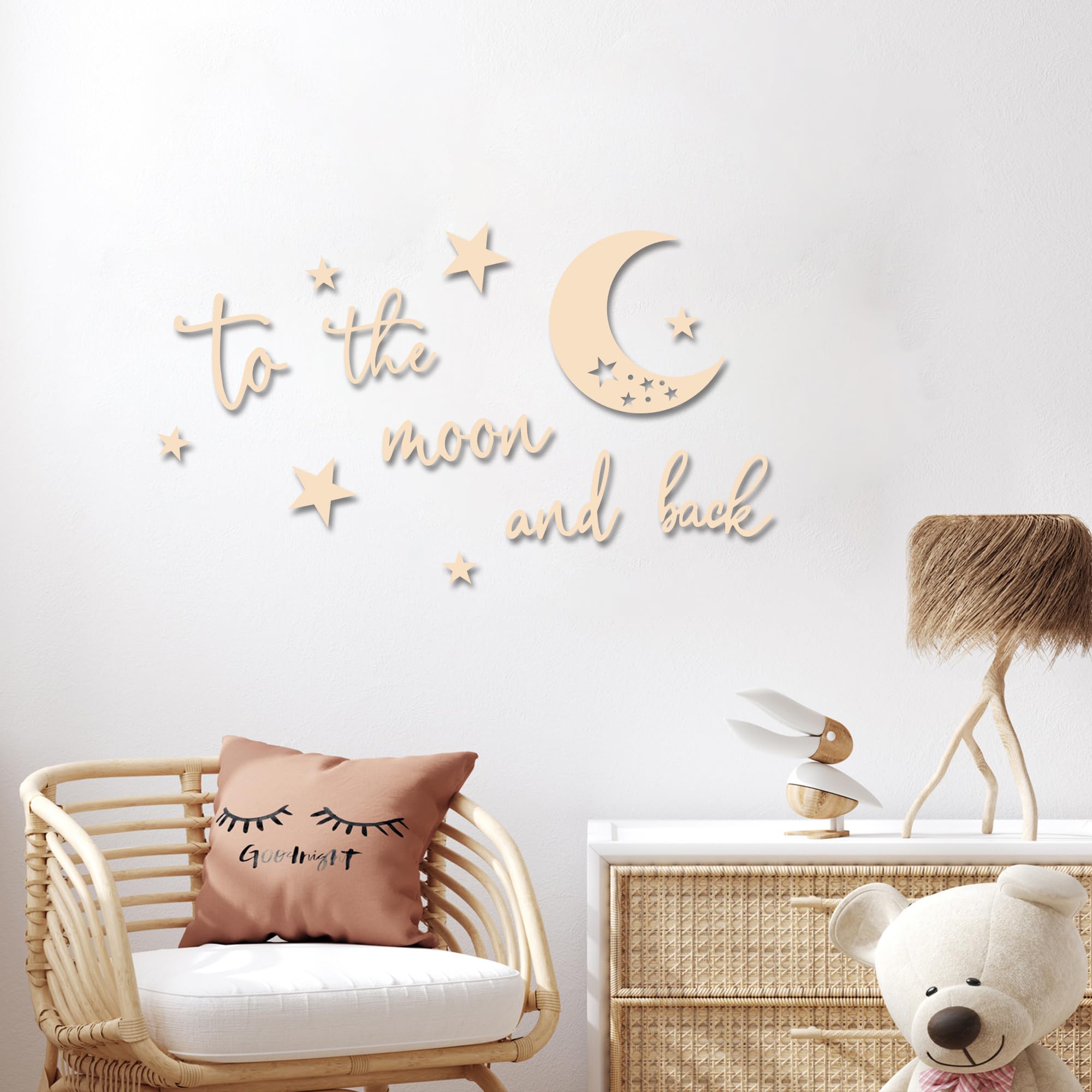 Xedatric celestial wall decor gallery for moon and stars in a baby room