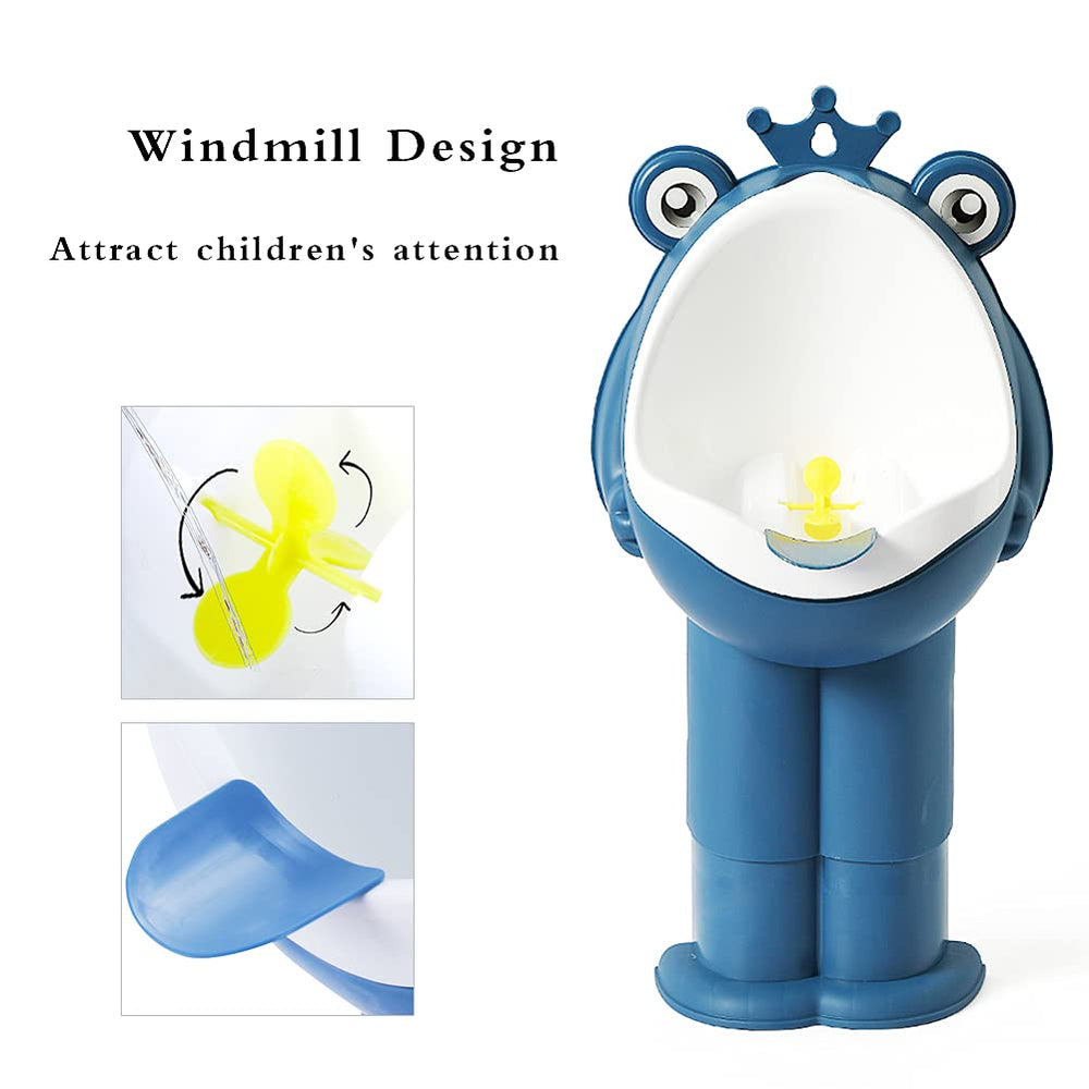 Xeehwb Frog Urinal includes cleaning brush for quick hygiene maintenance.