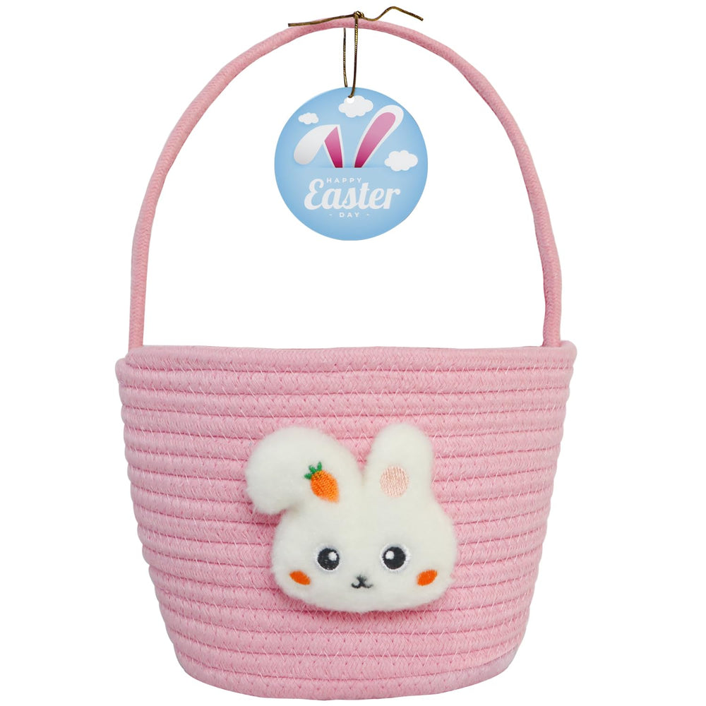 XENTUMI Easter basket character design with bunnies, penguins, deer, and dinosaurs for egg hunts