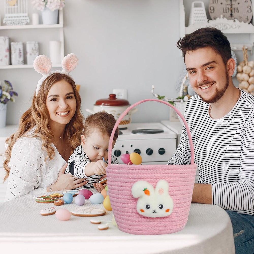 XENTUMI Easter basket with personalized card for festive customization
