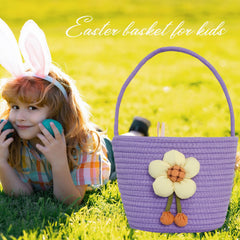 XENTUMI Easter basket shows a roomy interior for eggs and small gifts.