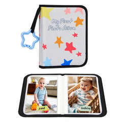 Xfveiwoo baby’s first photo album with black cover keeps memories organized