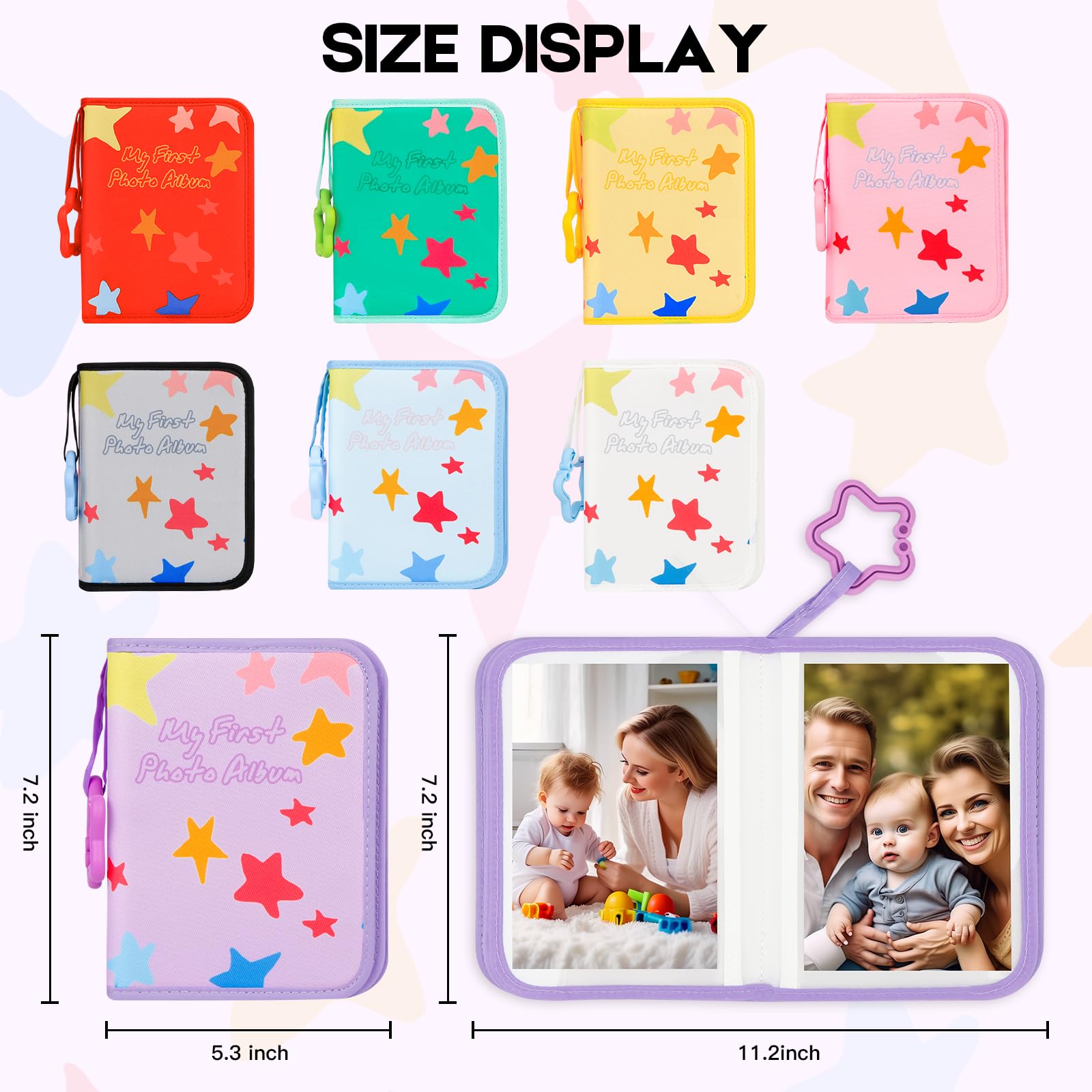 Xfveiwoo baby's first photo album purple durable materials ensure longevity