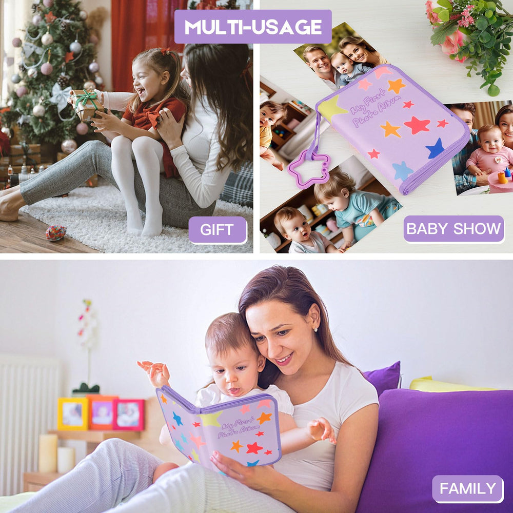 Xfveiwoo baby's first photo album purple gift idea for baby showers