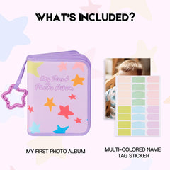 Xfveiwoo baby's first photo album purple inside pockets keep 4x6 photos organized