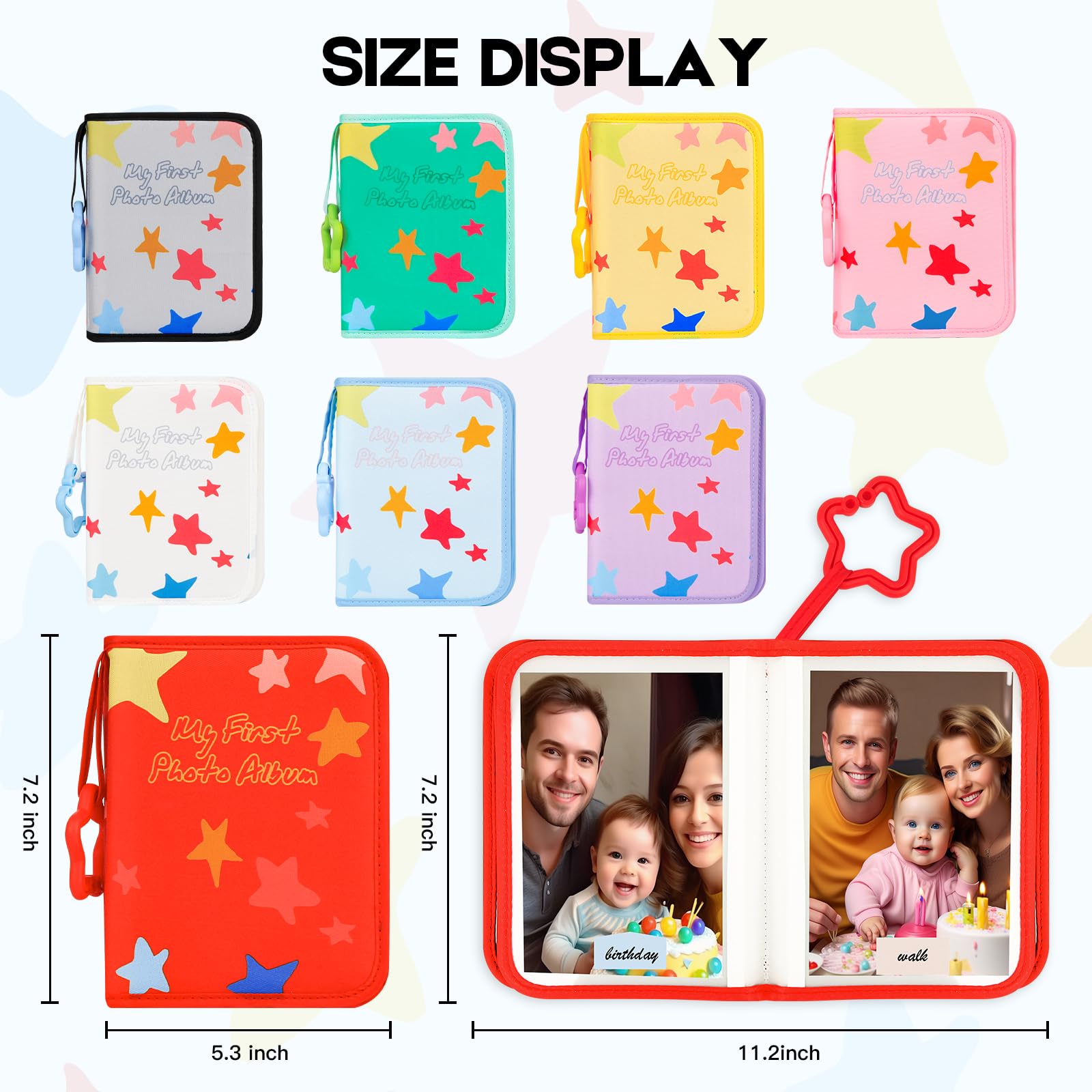 Xfveiwoo soft cloth cover keeps pages smooth for tiny hands.