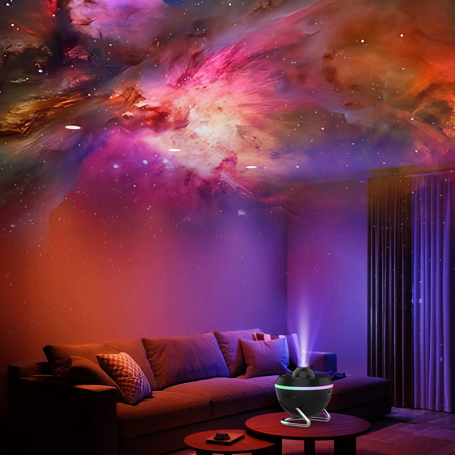 XFWOJOO Kids room space lamp brightens playtime with stars