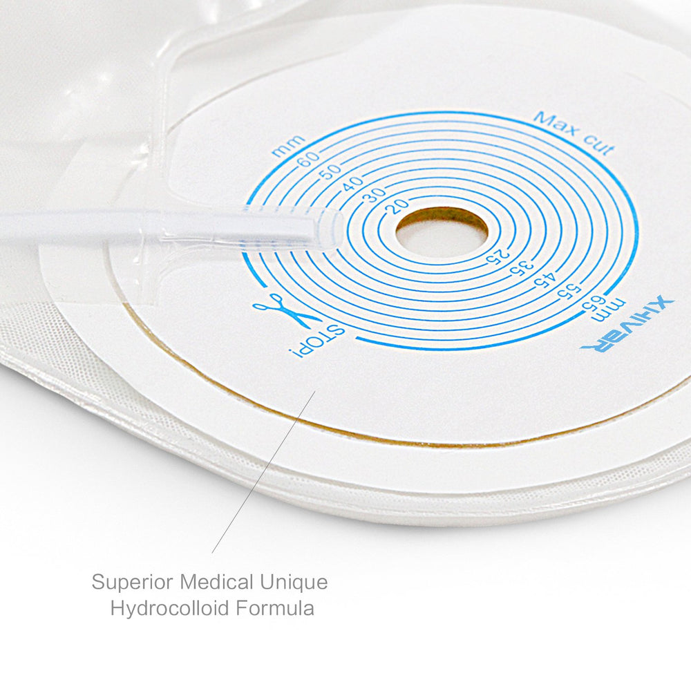 XHIVAR discreet drainage image emphasizes comfortable drainage and odor containment.