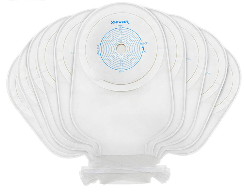 XHIVAR ostomy bag one-piece system exterior view for secure fit and easy drainage.