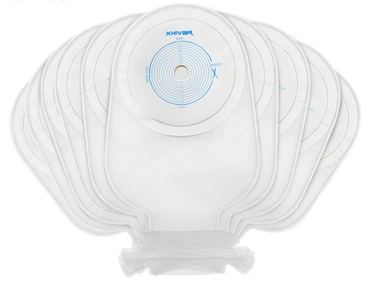 XHIVAR ostomy bag one-piece system exterior view for secure fit and easy drainage.