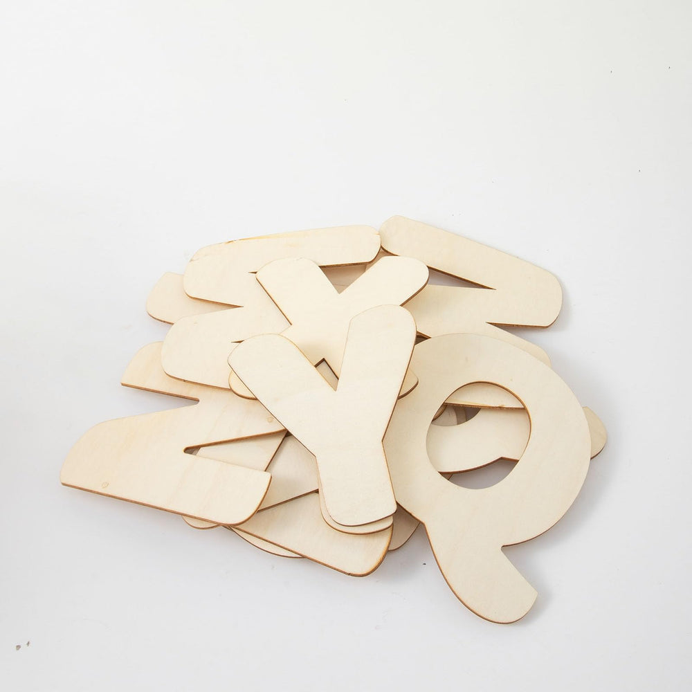 Xhqsulsclac five-inch wood letters ideal for DIY wall signs.
