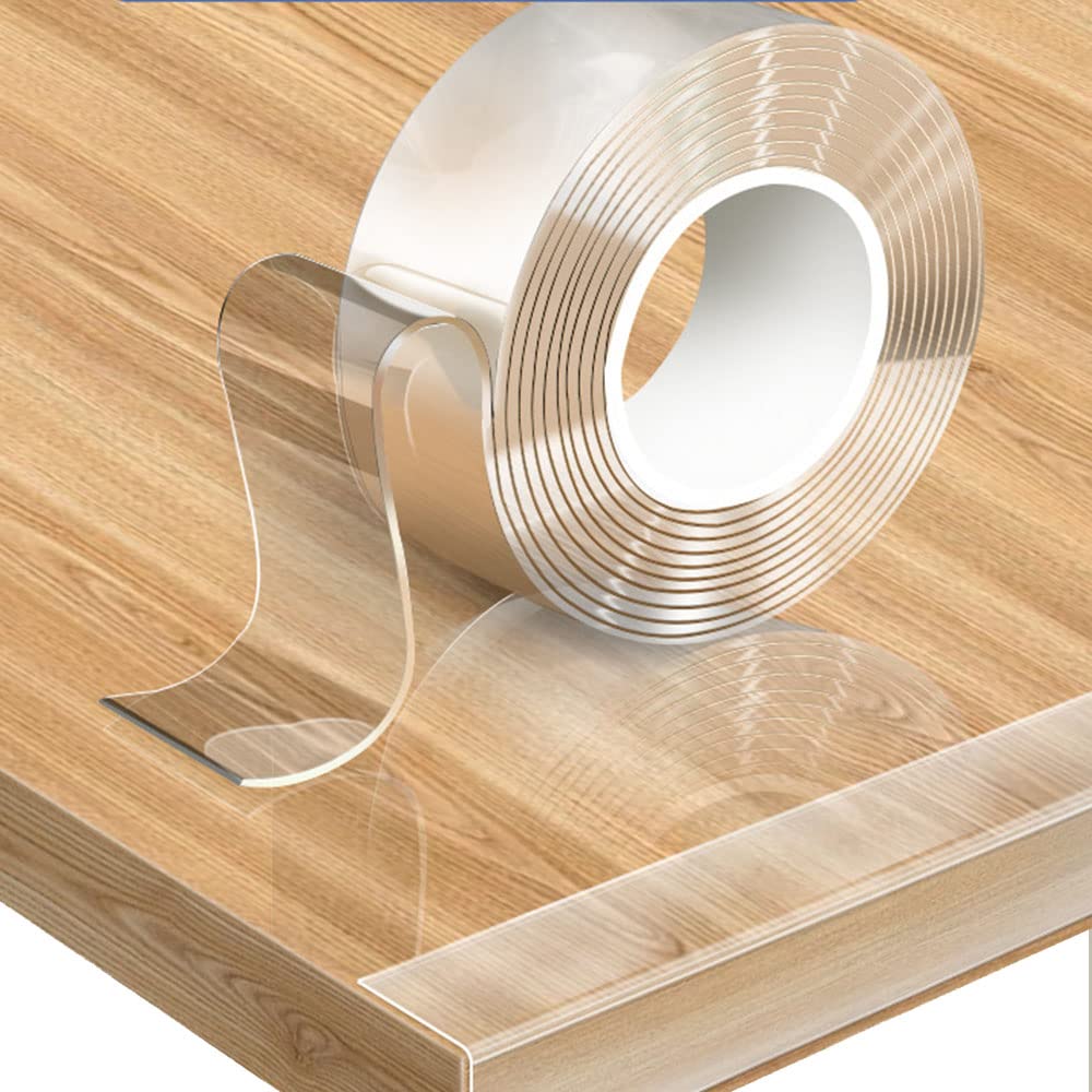 XHWUDI Baby Edge Protector placed on a furniture edge showing clear, nearly invisible padding for playtime safety