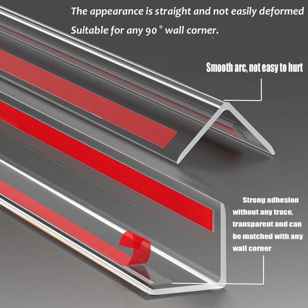 XHWUDI Clear Corner Protection on a sofa corner to prevent bumps