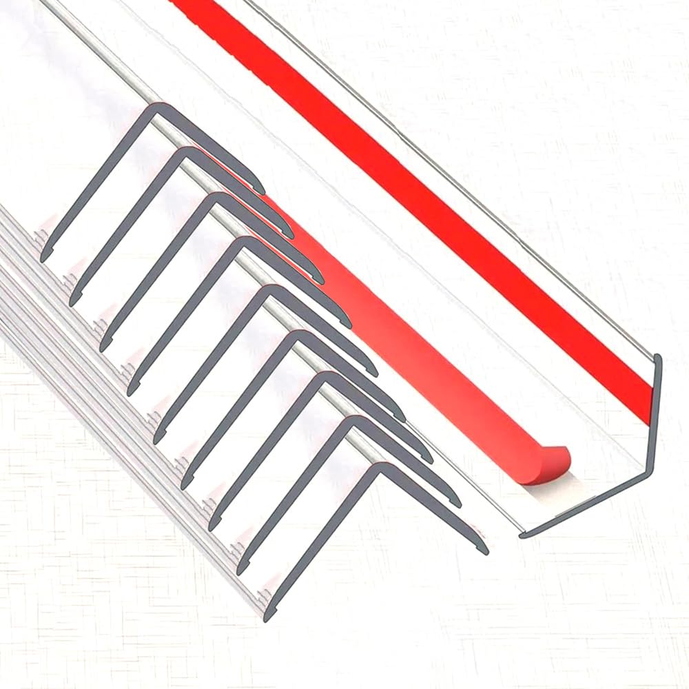 XHWUDI Clear Wall Corner Protector top view showing discreet edge protection