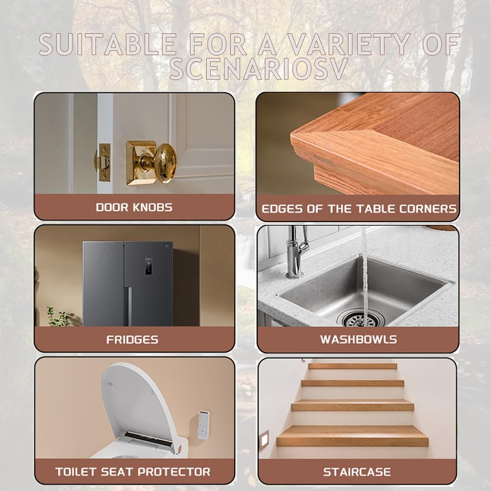 XHWUDI edge protector installed on glass or metal table edge.