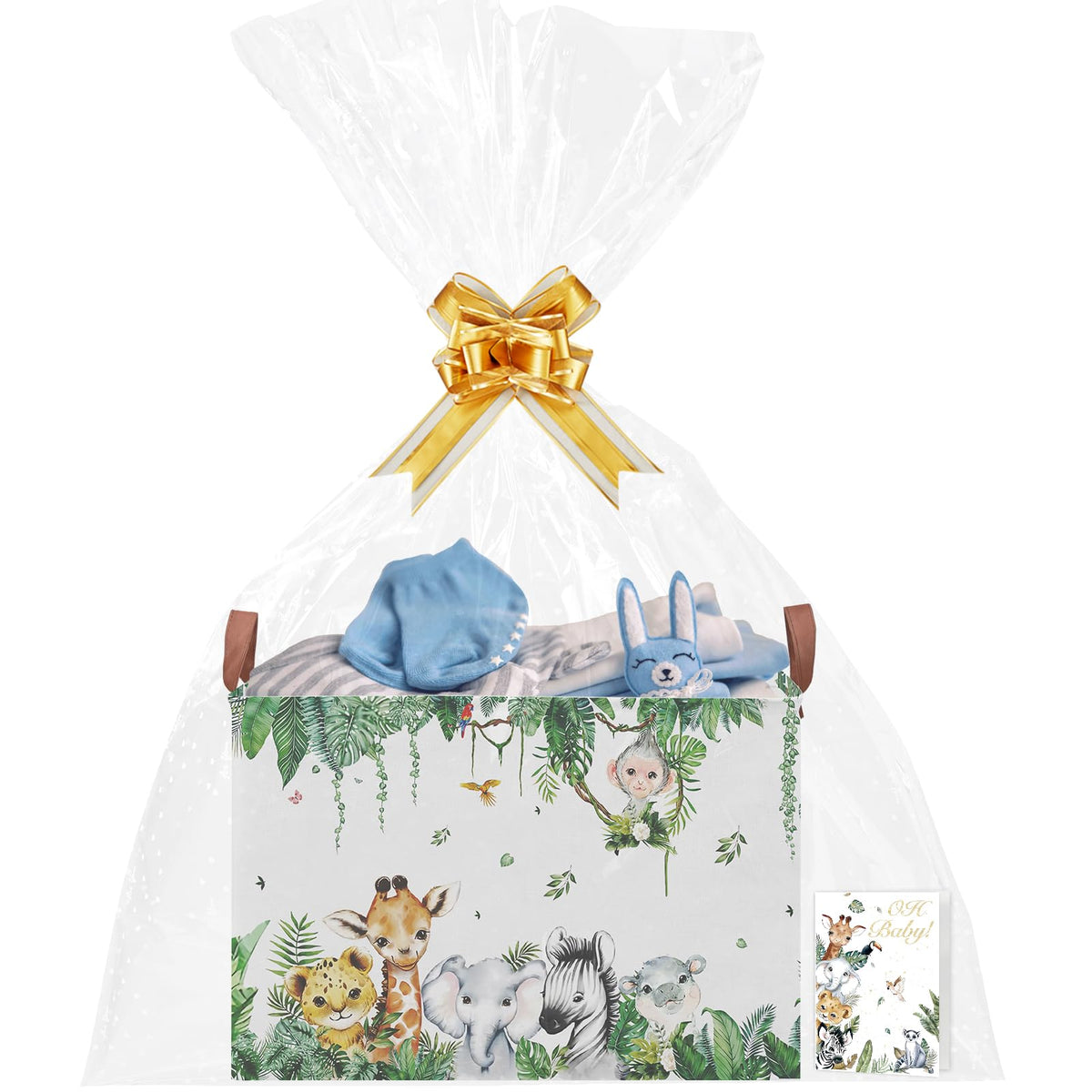 XHWZOF Jungle Baby Basket collapsible for compact storage and quick setup.