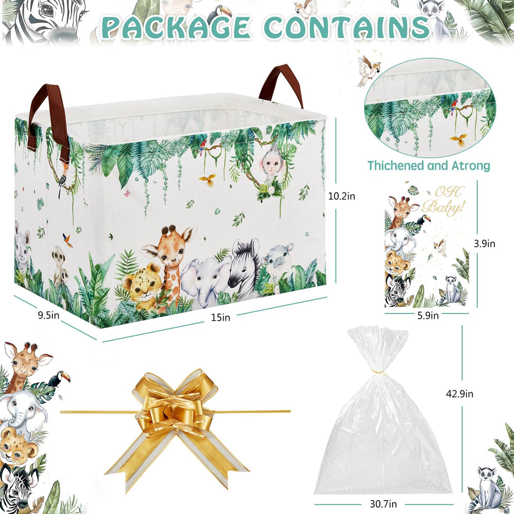 XHWZOF Jungle Baby Basket with waterproof lining for easy cleaning.