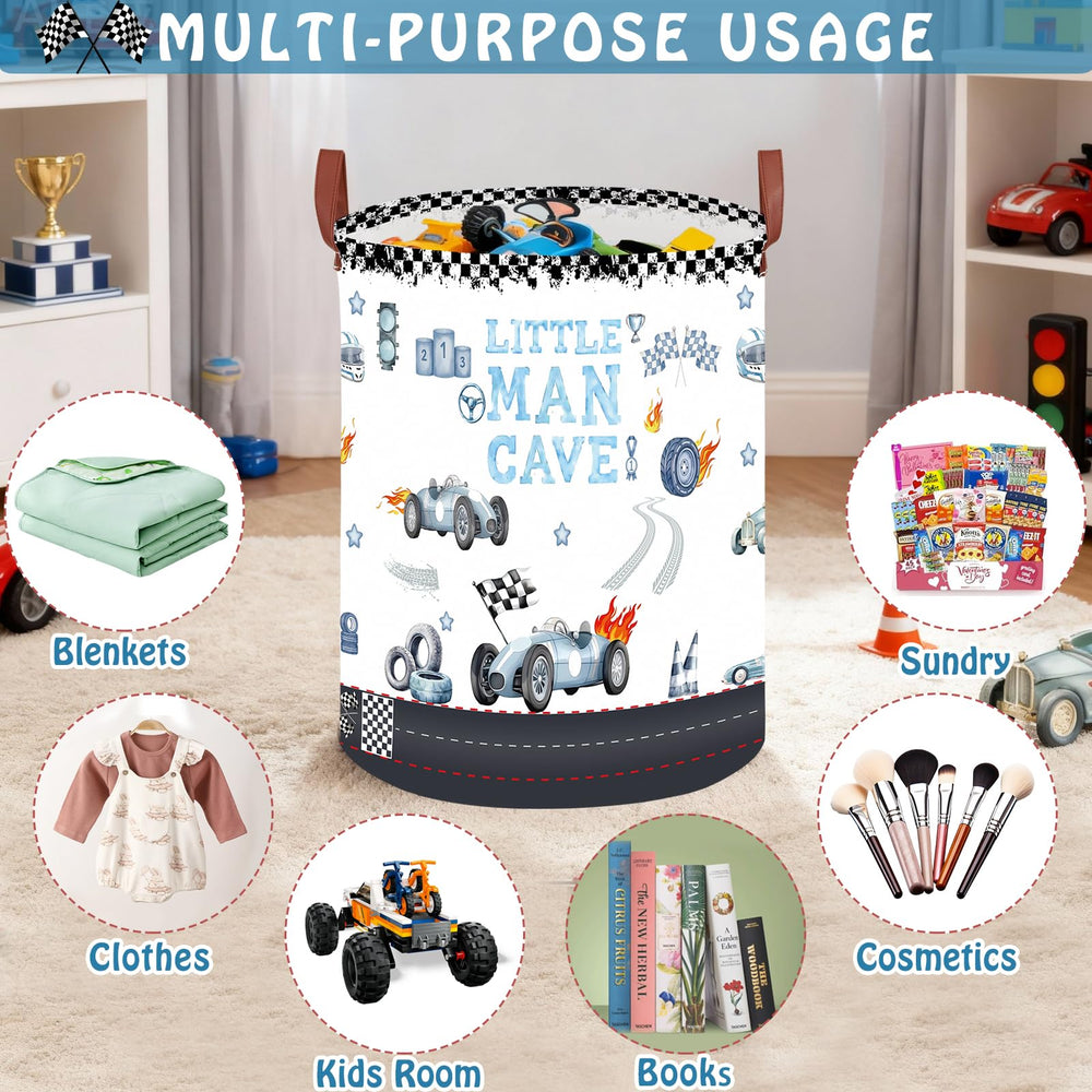 XHWZOF durable round toy storage with a metal frame for quick access.