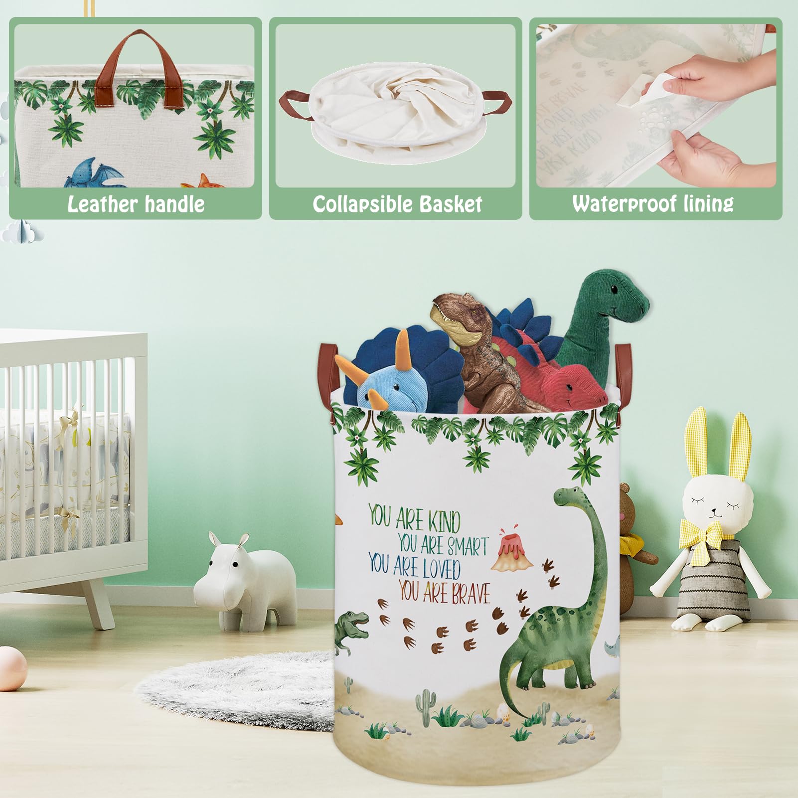 XHWZOF Rectangle Hamper used as kids' clothes organizer in a closet.