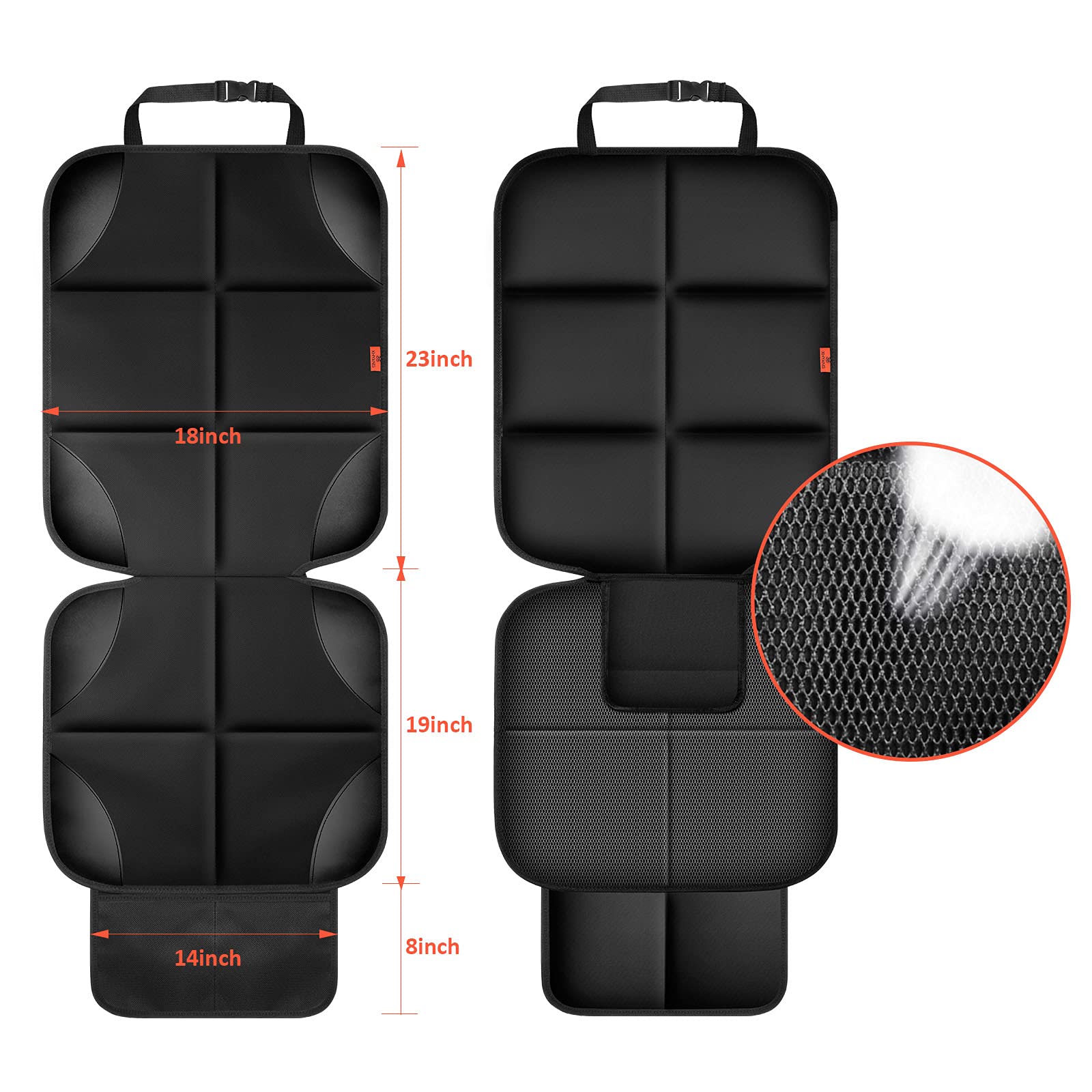XHYANG isoifix compatible cover secures seat with adjustable straps for a safer fit.