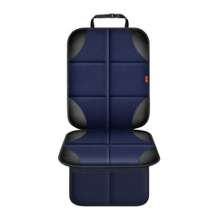 XHYANG car seat protector with mesh pockets in blue for organized travel essentials