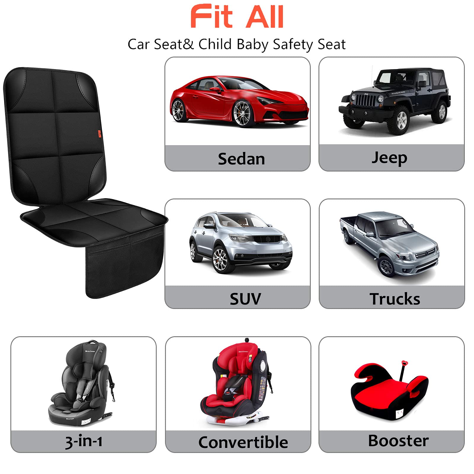 XHYANG non-slip backing keeps the protector from shifting during travel.