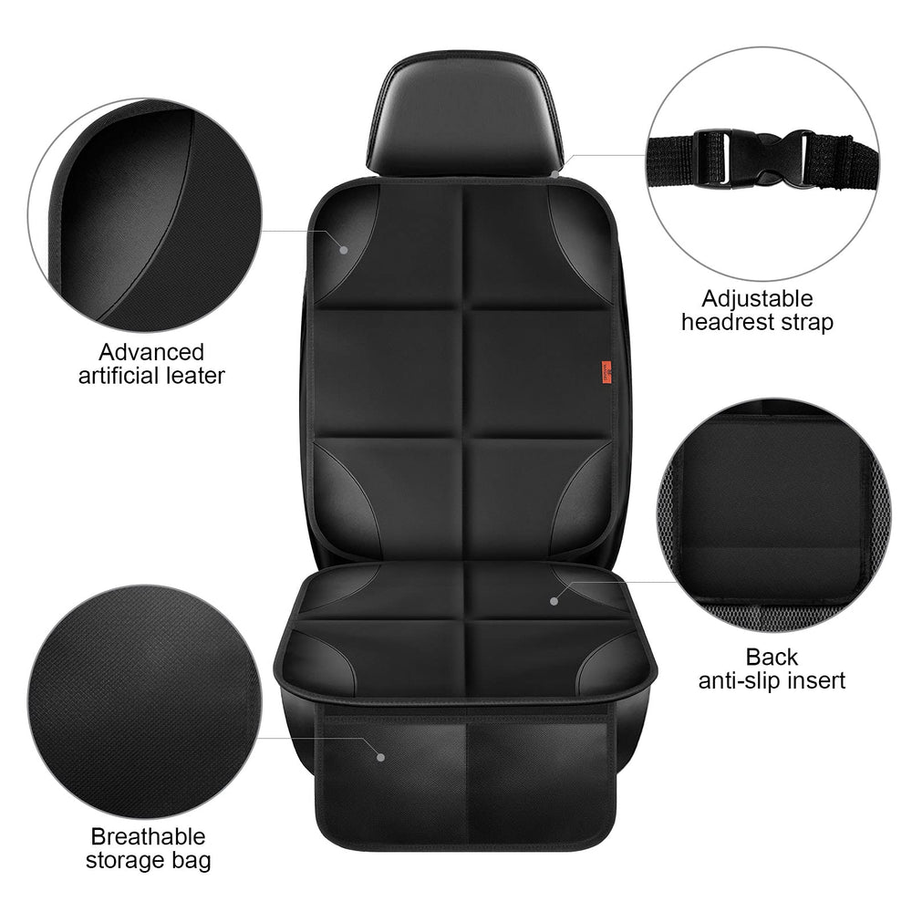 XHYANG seat protector foam padding closeup highlights cushioned comfort on long trips.
