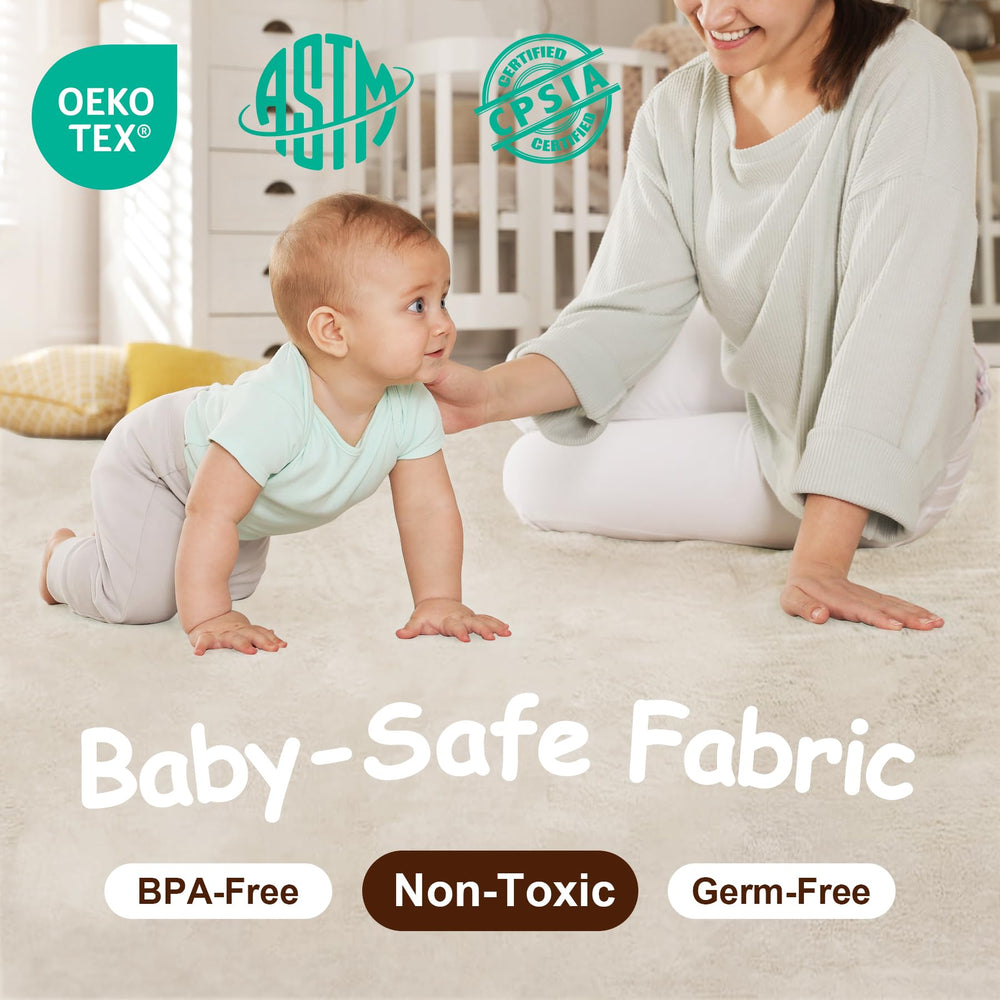 Xiaoxinluck Baby Play Mat easy to clean with damp cloth or vacuum