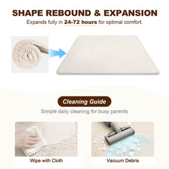 Xiaoxinluck mat with non-slip bottom stays secure on smooth floors