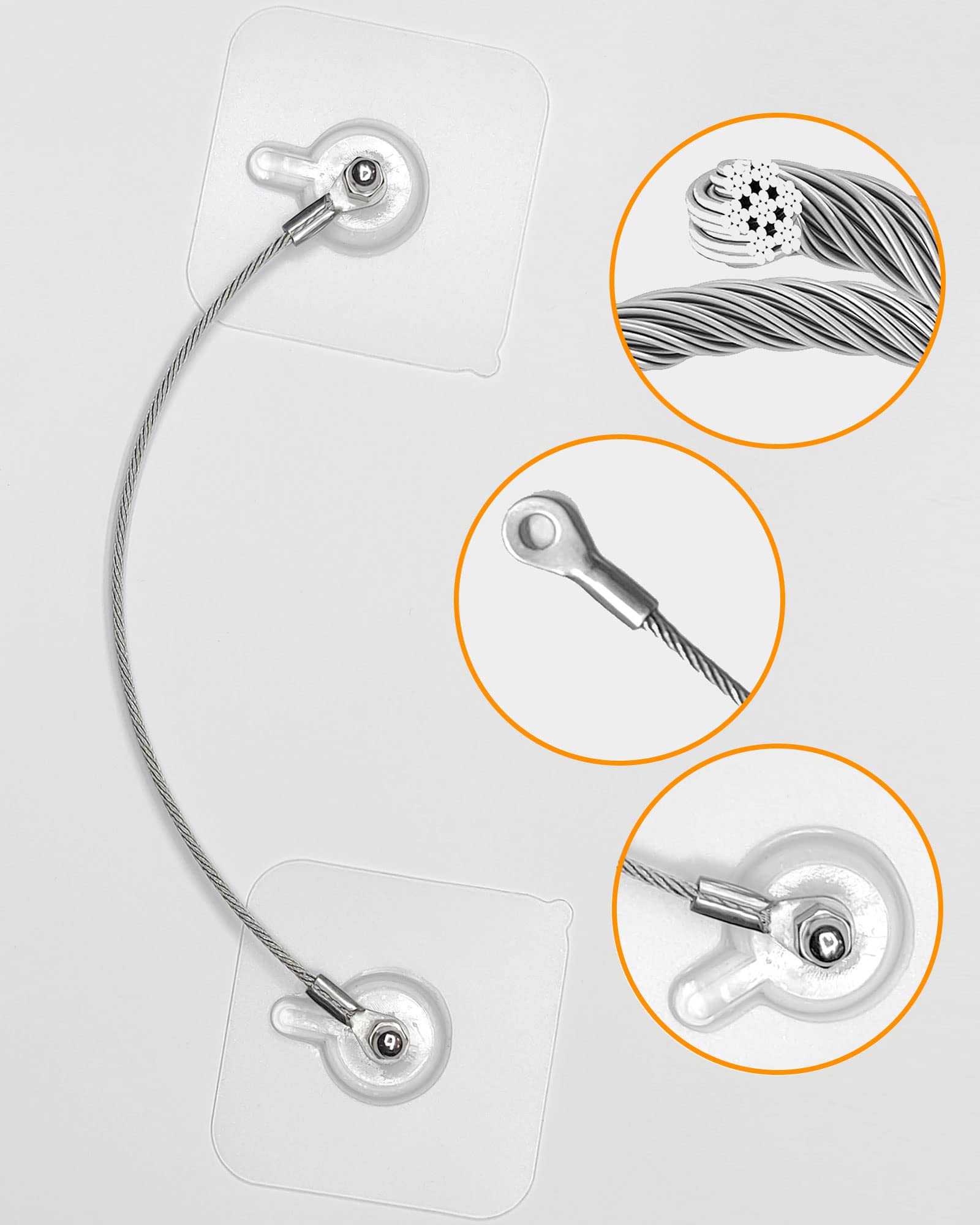 xicveiuz 20-inch adhesive straps enabling quick no-drill installation and stabilization.