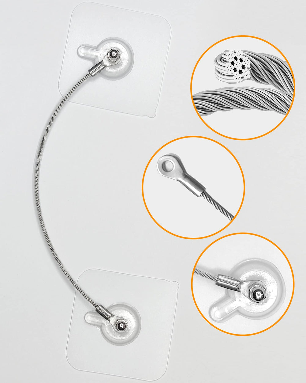 xicveiuz 20-inch adhesive straps enabling quick no-drill installation and stabilization.