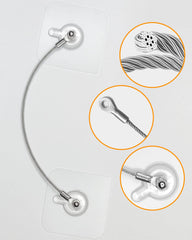 xicveiuz 20-inch adhesive straps enabling quick no-drill installation and stabilization.