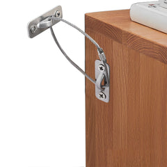 xicveiuz 6-pack furniture anchors side view; discreet, sturdy safety for tall furniture