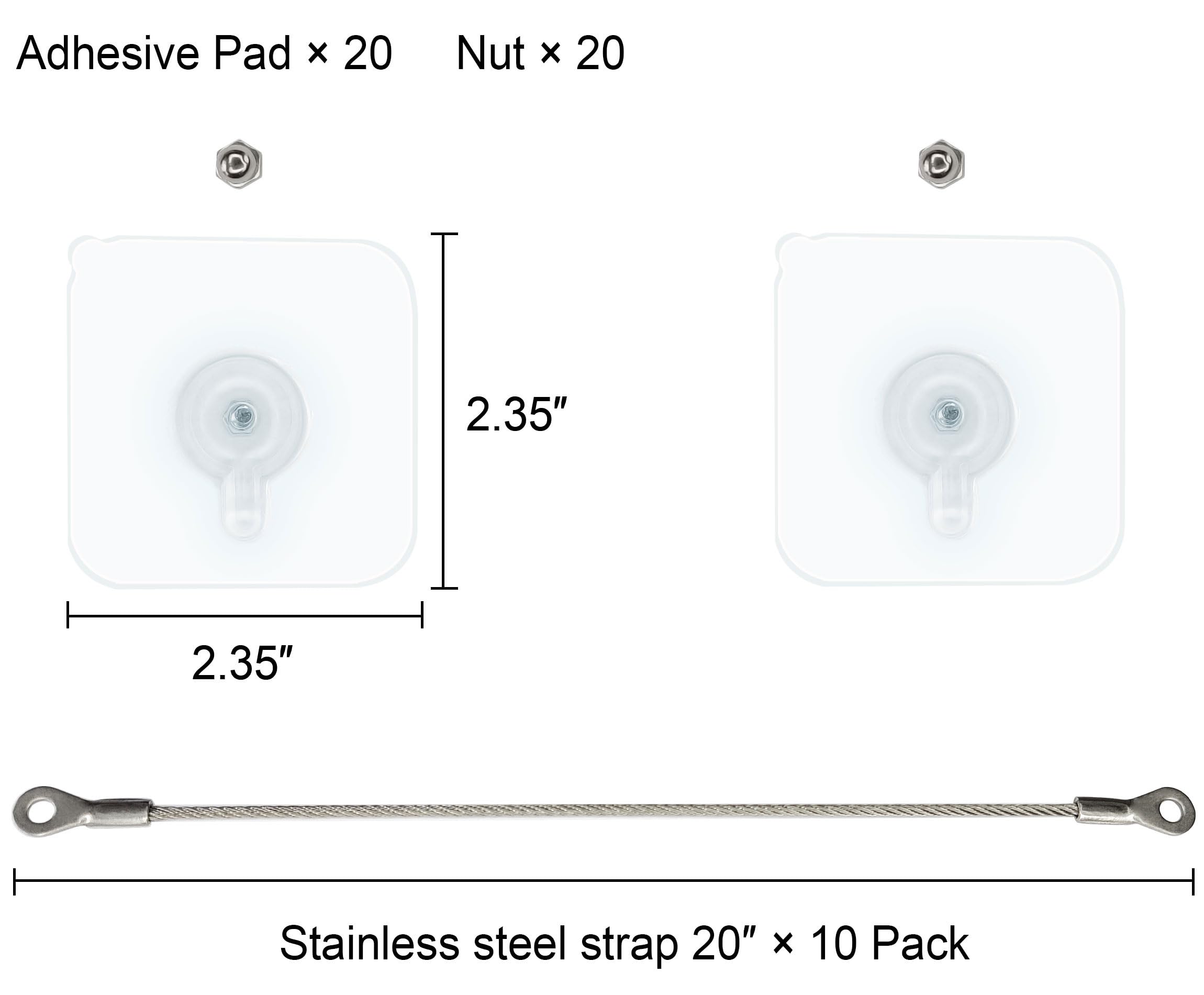 xicveiuz wall-adhesive-anchor secure wall connection for decor displays without tools.