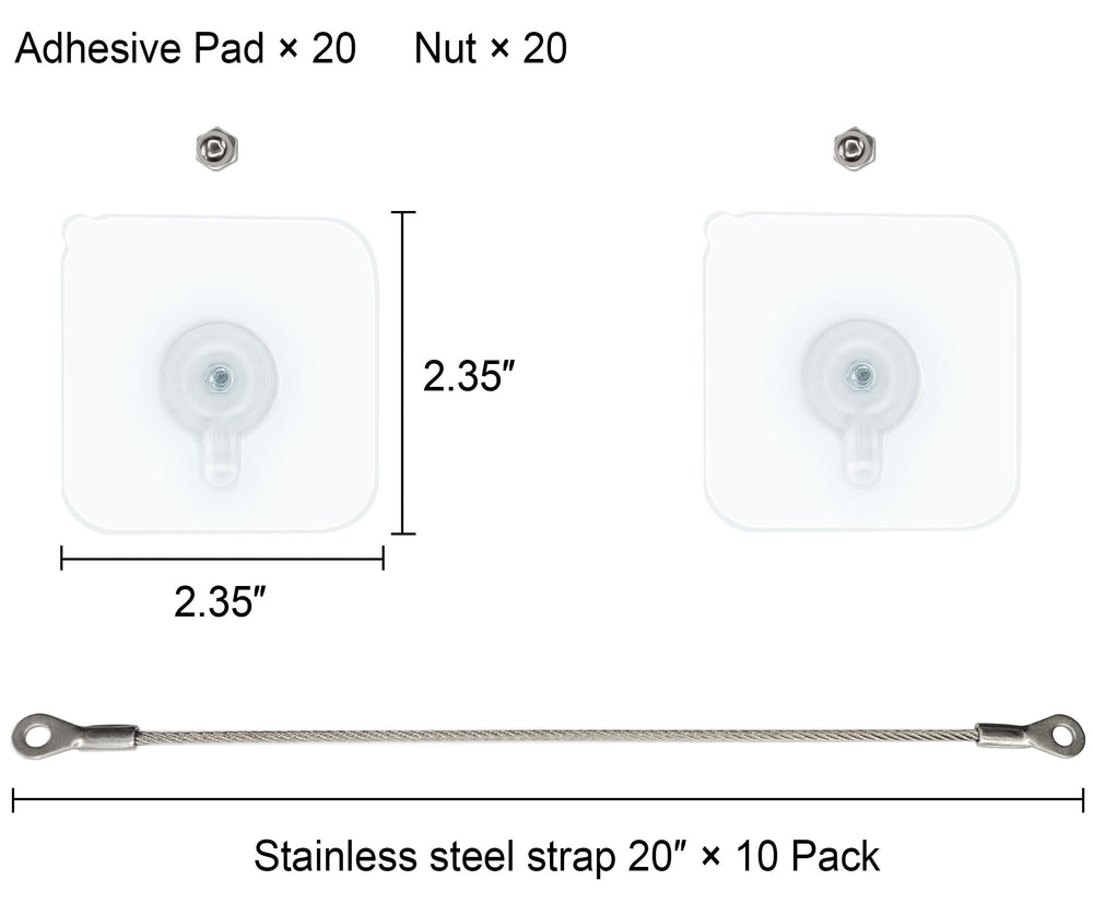 xicveiuz wall-adhesive-anchor secure wall connection for decor displays without tools.