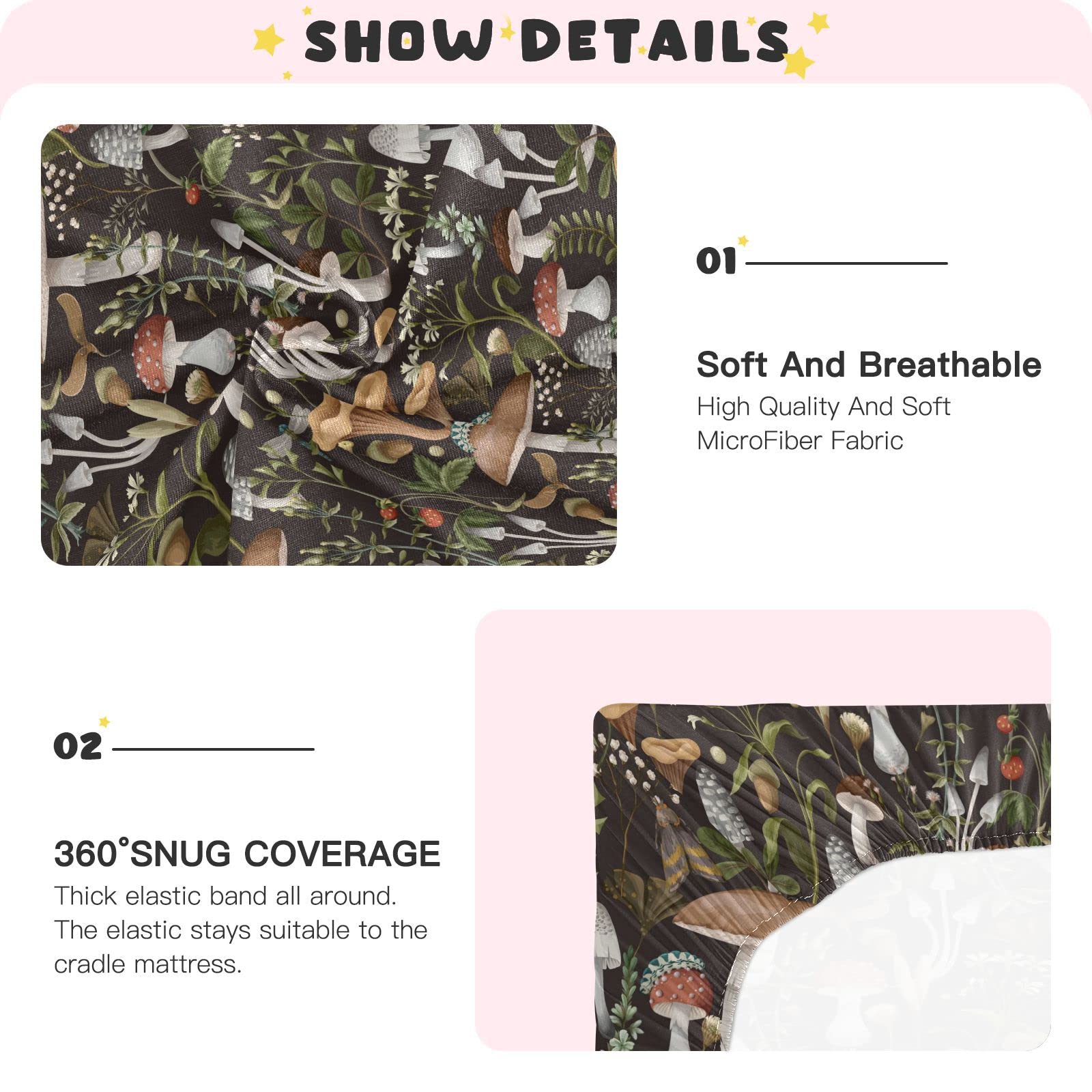 Xigua crib sheet color-fast design resists fading after washes.