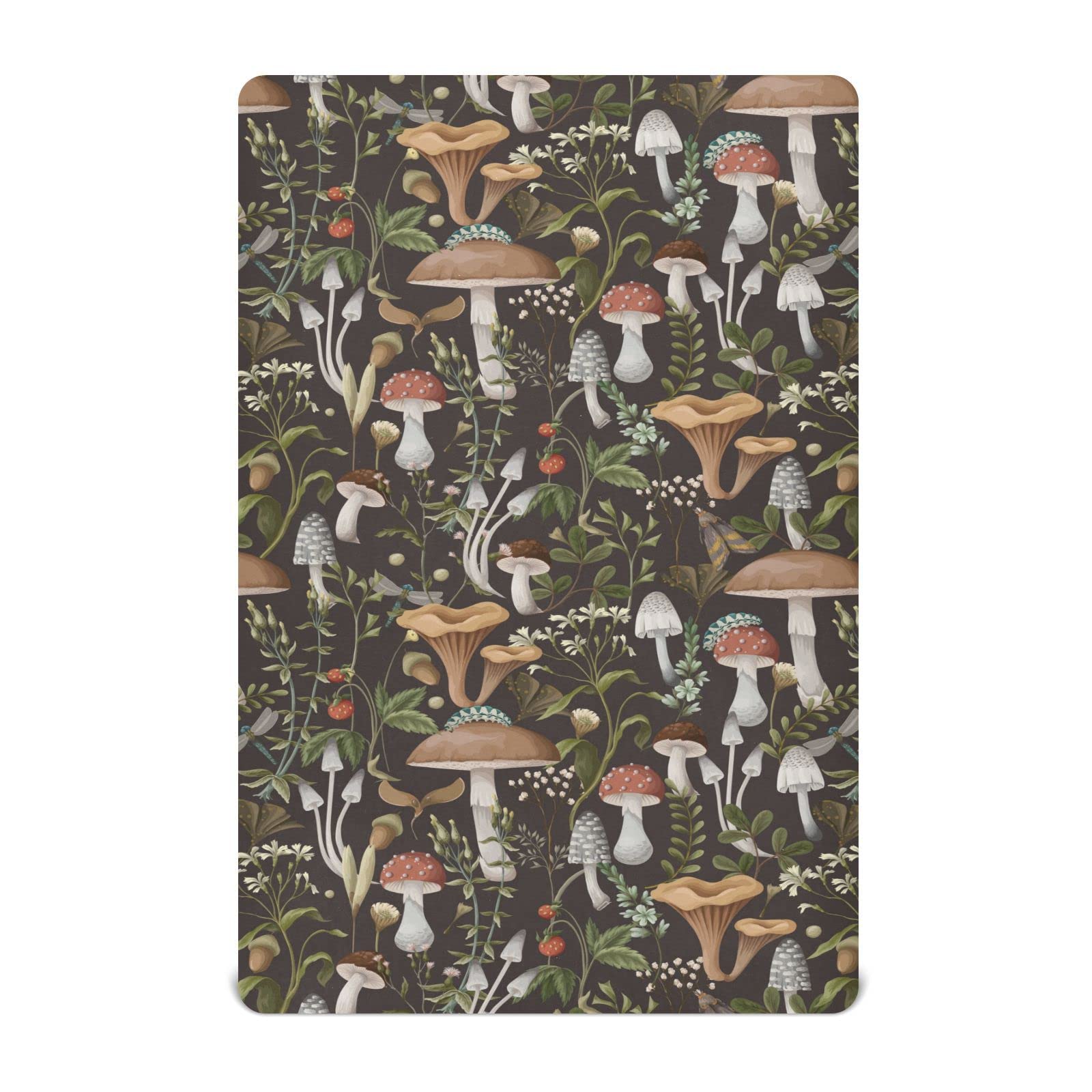 Xigua mushroom fitted crib sheet forest pattern offers soft comfort for naps.