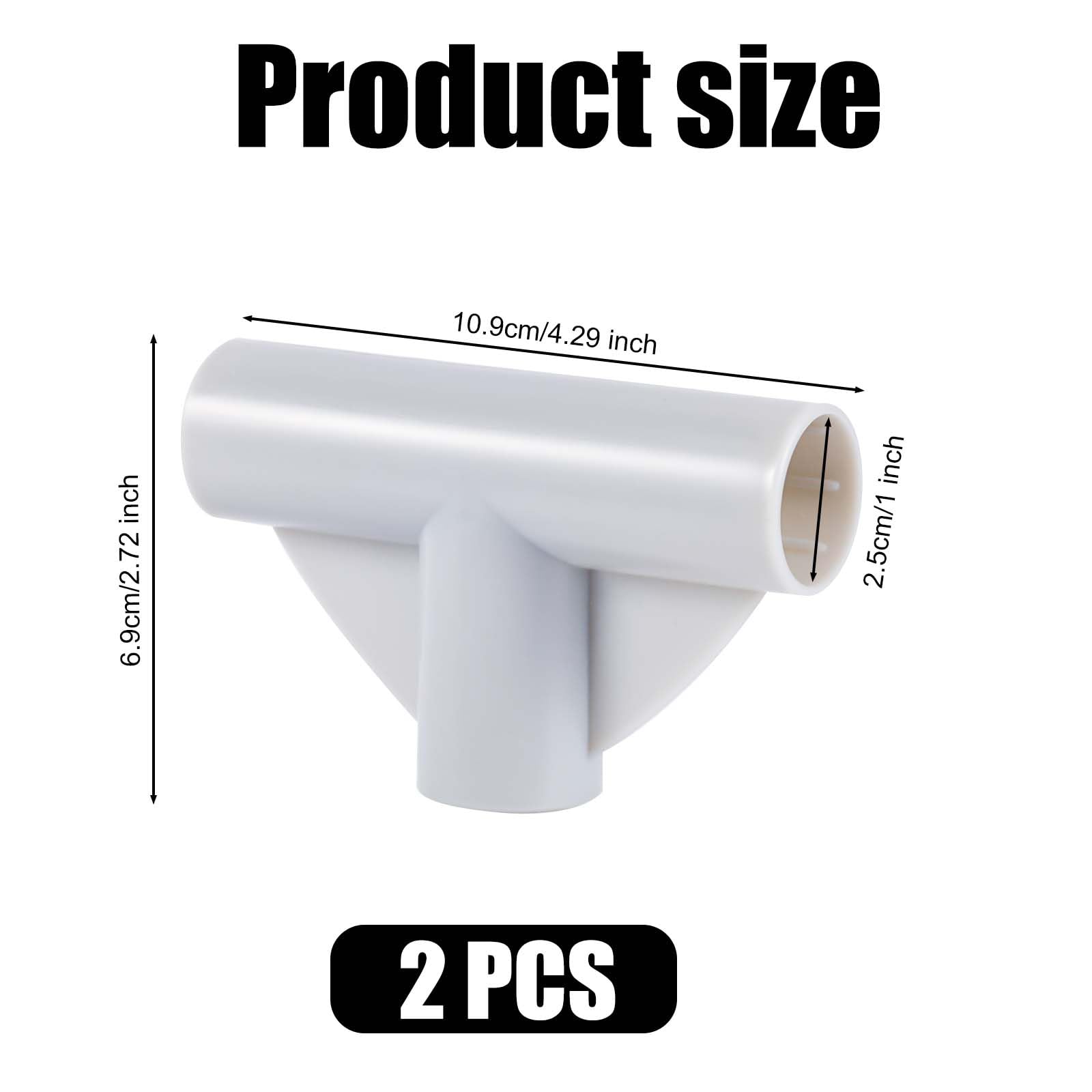 XIHIRCD T-joint grey with clear dimensions helps you confirm fit for your playpen.