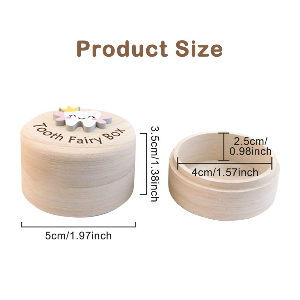 XIHUADOU Tooth Fairy Box with 3D tooth lid for playful storage of a first tooth