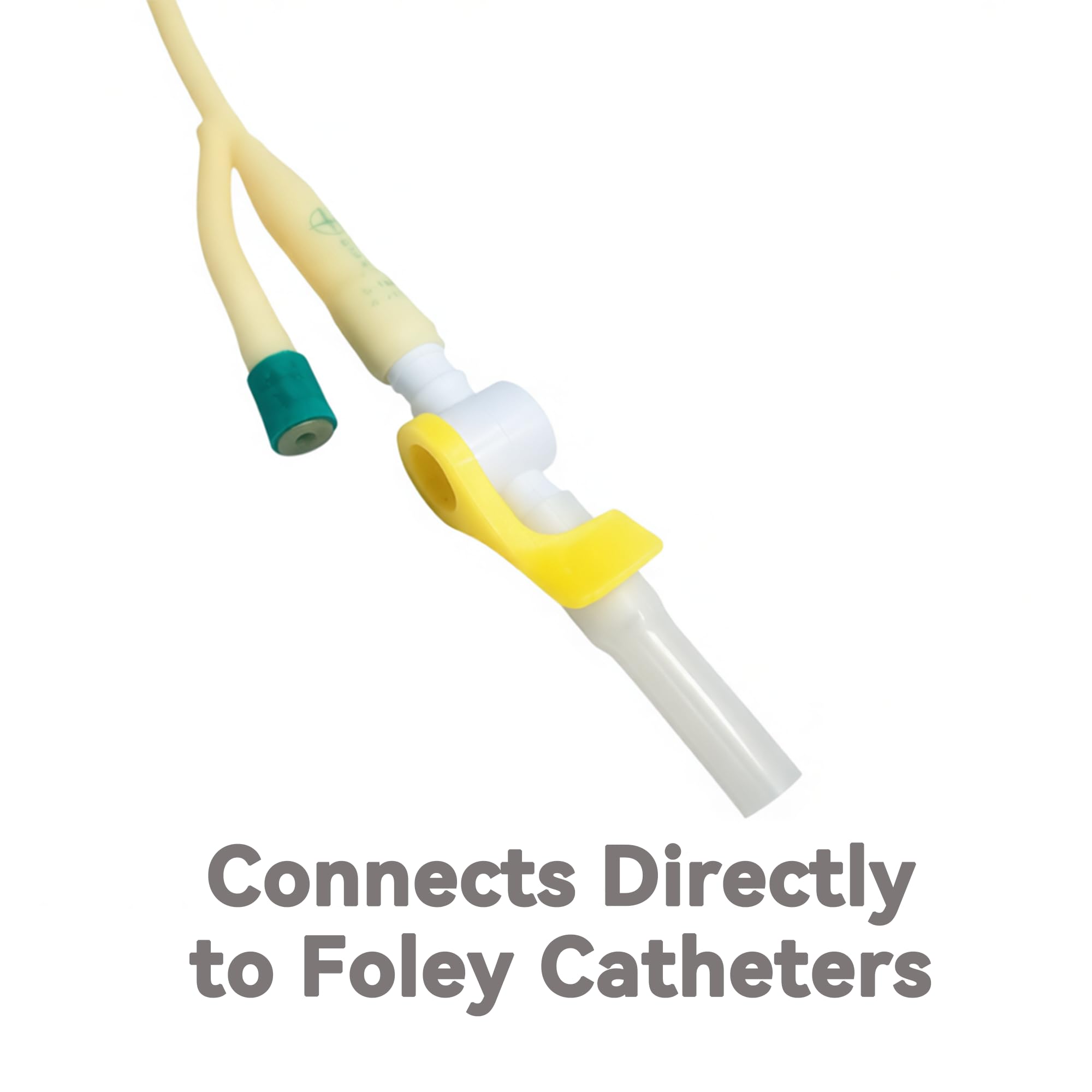 Ximter catheter valve silicone tubing is flexible for night bag or leg bag attachment.